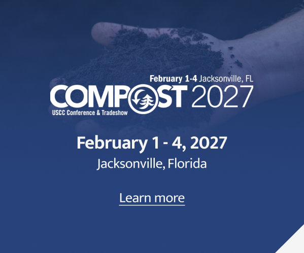 COMPOST 2027 U.S. Composting Council Conference & Tradeshow, February 1–4, 2027, in Jacksonville, Florida.